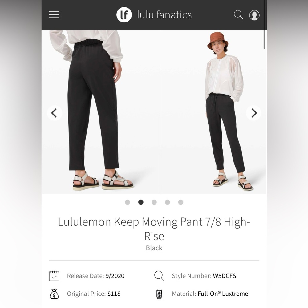 Lululemon Keep Moving Pant 7/8 High-Rise